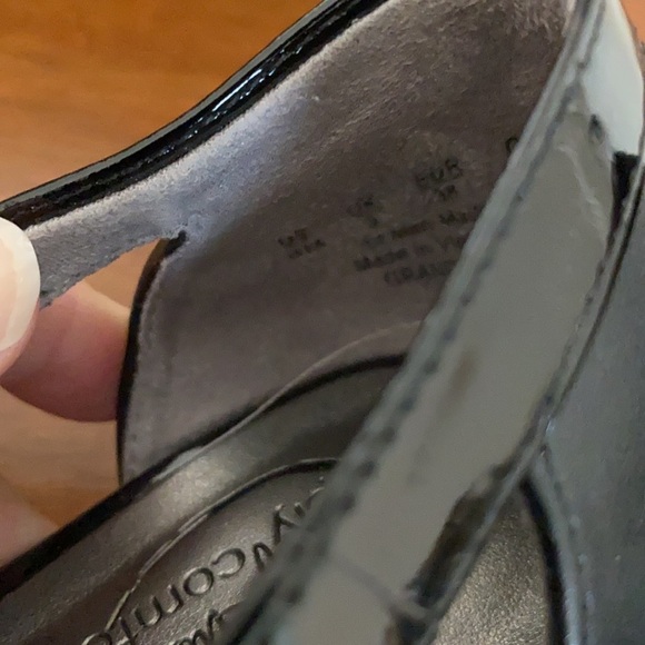 Woman’s life Stride Grandeur Black Wedges size 8 M - Picture 3 of 11